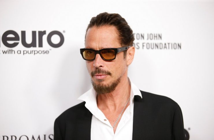 Musician Chris Cornell poses at Elton John’s 70th Birthday and 50-Year Songwriting Partnership with Bernie Taupin benefiting the Elton John AIDS Foundation and the UCLA Hammer Museum at RED Studios Hollywood in Los Angeles
