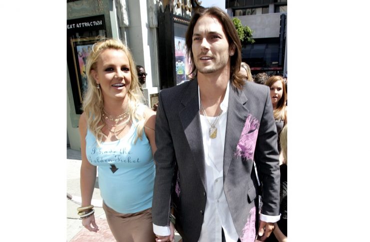 Britney Spears and her husband Kevin Federline attend the worldwide premiere of “Charlie and the …