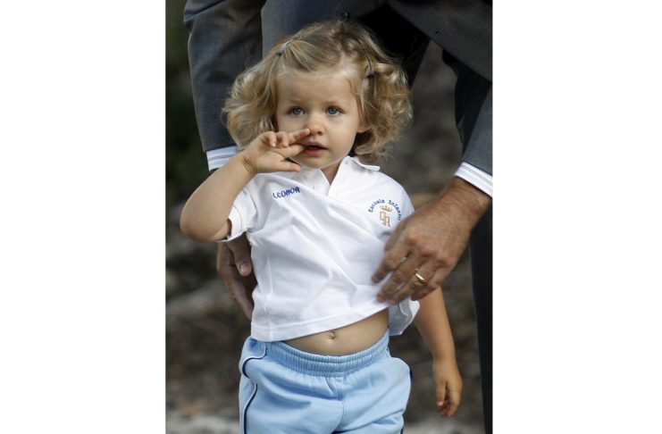 Spain’s Infanta Leonor arrives at her nursery in Madrid