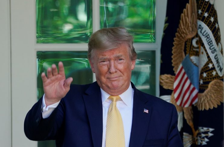 U.S. President Trump hosts event about health coverage options for small businesses and workers during an event in the Rose Garden of the White House in Washington