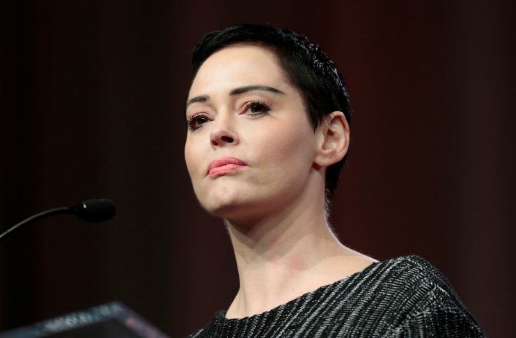Actor McGowan addresses the audience during the opening session Women’s Convention in Detroit
