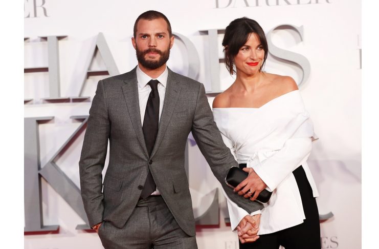 Jamie Dornan and his wife Amelia Warner arrive at the UK premiere of Fity Shades Darker, in Leicester Square, London
