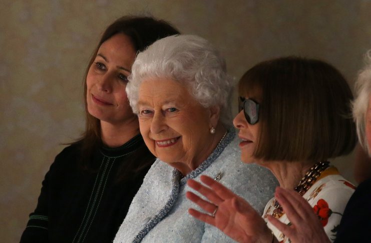 British Fashion Council’s Rush, Queen Elizabeth II and Vogue’s Wintour attend Richard Quinn show at London Fashion Week