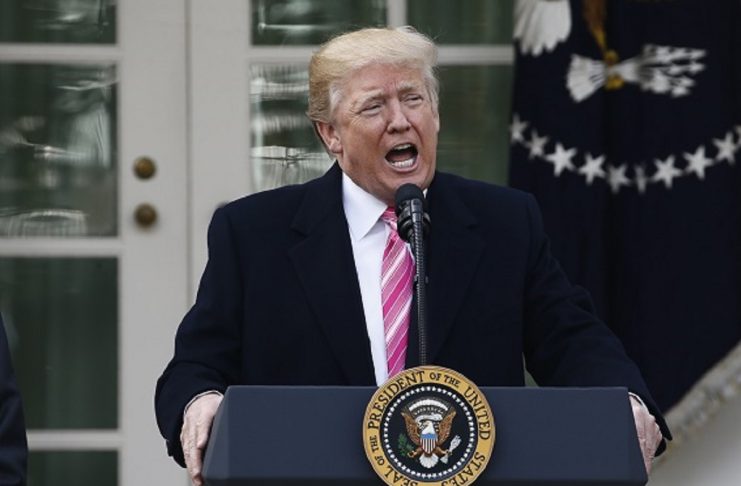 U.S. President Trump speaks during annual Thanksgiving turkey pardoning ceremony at the White House in Washington