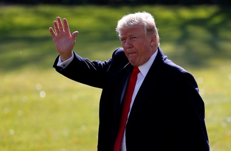 Trump departs for travel to Missouri from the White House in Washington