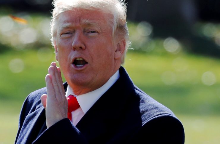 Trump departs for travel to Missouri from the White House in Washington