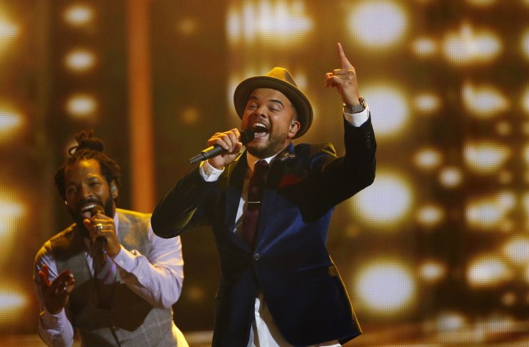 Singer Sebastian representing Australia performs the song “Tonight Again” during the final of the 60th annual Eurovision Song Contest in Vienna