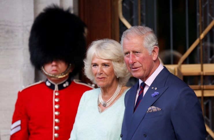 Britain’s Prince Charles and Camilla, Duchess of Cornwall, take part in a ceremony officially designating the Queens Entrance at Rideau Hall in Ottawa