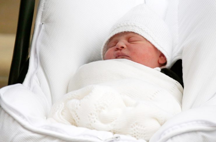 Britain’s Catherine, the Duchess of Cambridge and Prince William leave the Lindo Wing of St Mary’s Hospital with their new baby boy in London