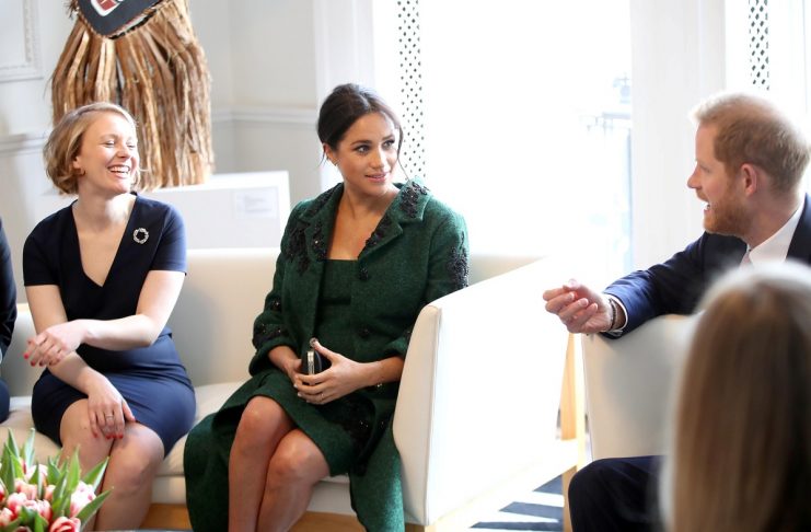Britain’s Prince Harry and Meghan, Duchess of Sussex attend a Commonwealth Day youth event in London