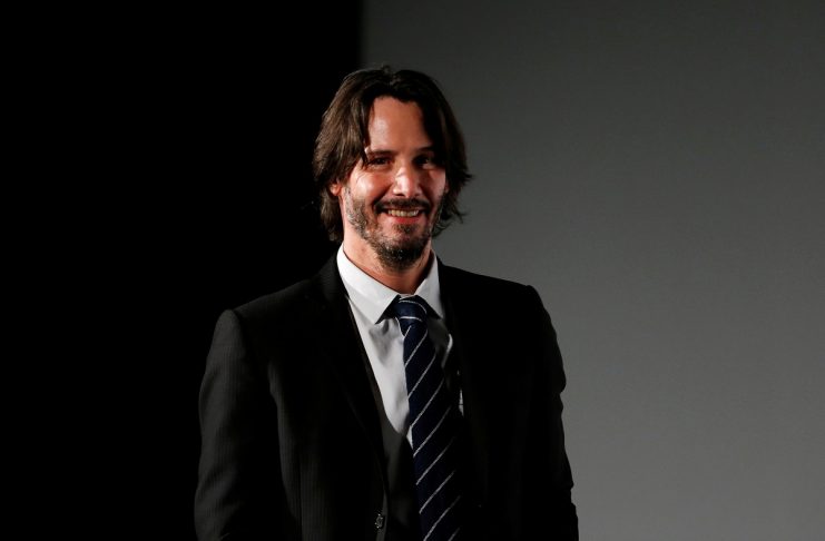 Cast member Keanu Reeves attends a promotional event of movie “John Wick: Chapter 2” in Tokyo