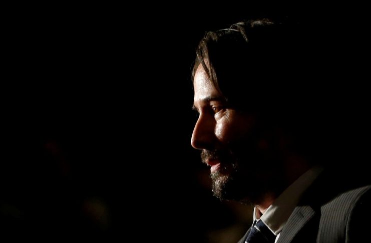 Cast member Keanu Reeves attends a promotional event of movie “John Wick: Chapter 2” in Tokyo