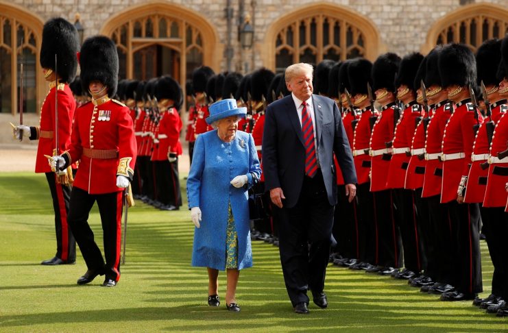 Trump meets the Queen at Windsor Castle in Britain
