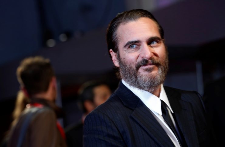 Joaquin Phoenix arrives for UK premiere of “You were never really there” during the British Film Institute (BFI) London Film Festival in London