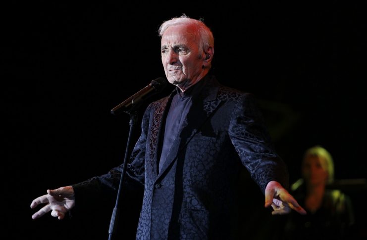 French singer Charles Aznavour performs as part of Spring of Culture 2013 in Manama