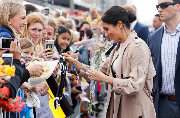 Britain’s Prince Harry and Meghan, Duchess of Sussex visit Viaduct Harbour in Auckland