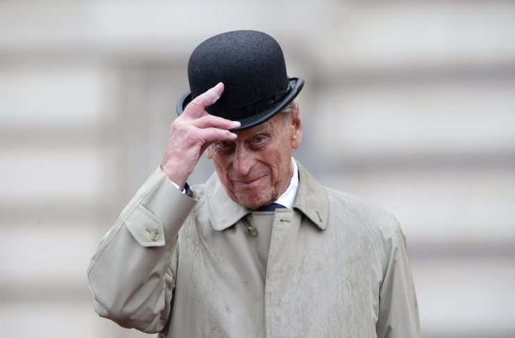 Britain’s Prince Philip, in his role as Captain General, Royal Marines, attends a Parade to mark the finale of the 1664 Global Challenge, on the Buckingham Palace Forecourt, in central London