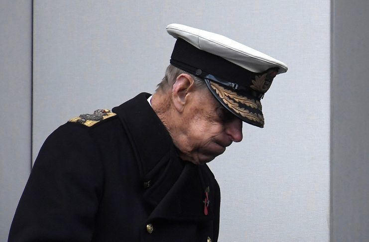 Britain’s Prince Philip attends the Remembrance Sunday Cenotaph service in London