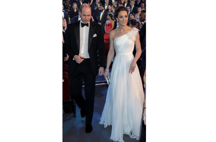 Britain’s Prince William and Catherine, Duchess of Cambridge attend the BAFTAs in London