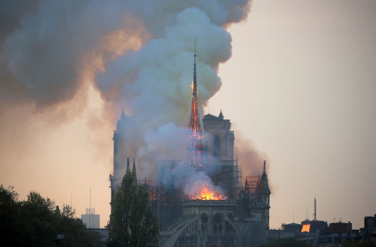 Fire at Notre Dame Cathedral in Paris