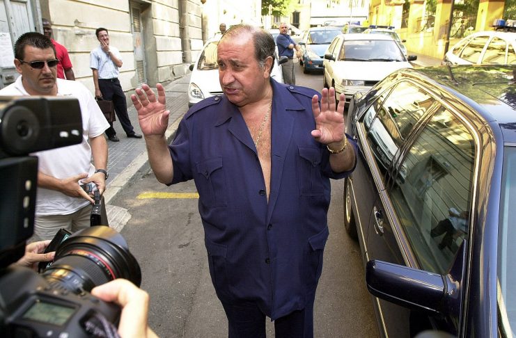 FORMER MARBELLA MAYOR JESUS GIL LEAVES MALAGA COURTHOUSE.