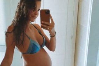 Sara Matos barriga grávida Pedro Teixeira atriz
