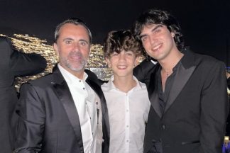 José Pereira com os filhos