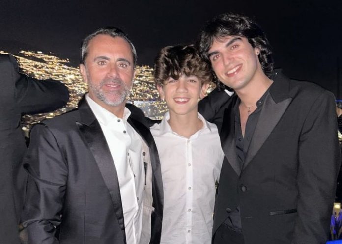 José Pereira com os filhos