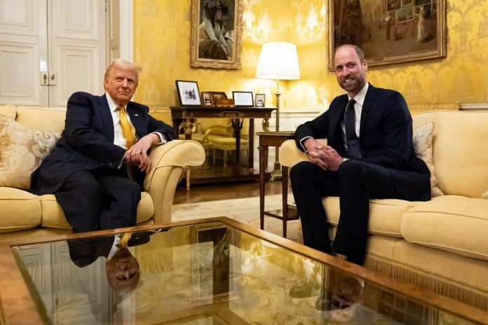 Donald Trump e príncipe William conversaram na residência do embaixador do Reino Unido
