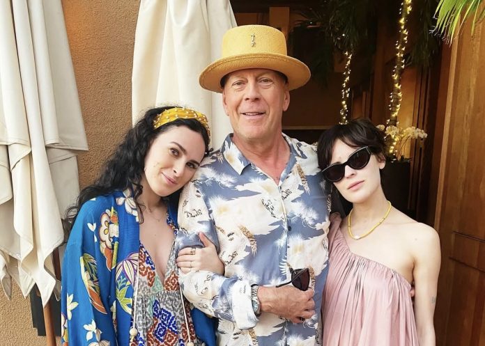 Bruce Willis tem três filhas com a atriz Demi Moore
